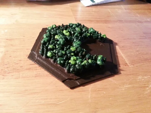 More printed pieces prior to priming and painting. Wheat Wheat Wood Wood Sheep Sheep Ore Ore Brick Brick Desert Desert Complete Set Complete Set