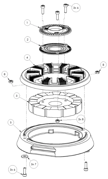 Belt attached to slots in the Arc Reactor casing. Assembly diagram.