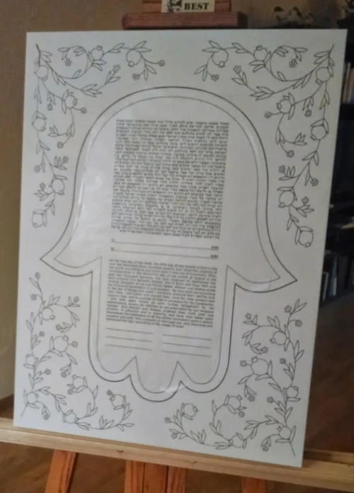 The final design was giclee printed on canvas. Canvas ready for painting.