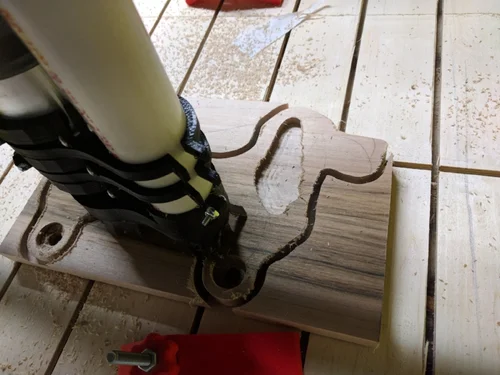 Design in Solid Works laid out to fit on a 1x8 board. The toy was modeled in Solidworks and cut on my CNC out of a single 1x8 board of maple.